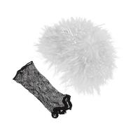 KOMBIUDA Perruque Scientifique Blanche Courte pour Cosplay et Spectacles Accessoire de Costume de Laboratoire pour Fête à Thème Science Halloween et Représentations Scéniques