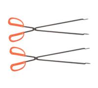 KOMBIUDA Pince à Déchets Longue pour Extérieur, Outil de Désherbage, Pince de Nettoyage en Métal et Plastique, Lot de 2 pour Jardin et Zones Difficiles
