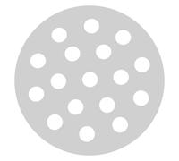 KOMBIUDA Plaque de Barbecue Ronde en Fer Argenté Séparation pour Charbon, Ventilation Améliorée, pour Barbecue et Pique-niques en Plein Air, Accessoire Solide