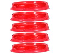 KOMBIUDA Plaque de Combat Gyroscopique Rouge en Plastique Rigide, 5 Pièces, pour Garçon et Filles, Arène de Toupie Gyro, Jeu de Bataille et Entraînement Ludique