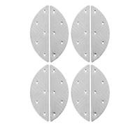 KOMBIUDA Plaques de Talon en Fer Demi-lune 4 Paires pour Semelles de Bottes, Dispositif de Réparation Anti-usure pour Environnements Domestiques et Professionnels