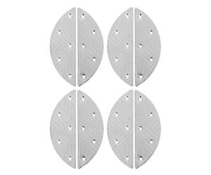 KOMBIUDA Plaques de Talon en Fer Demi-lune 4 Paires pour Semelles de Bottes, Dispositif de Réparation Anti-usure pour Environnements Domestiques et Professionnels