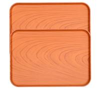 KOMBIUDA Plastique Plateau de Service 2 Pièces, Rectangulaire | Léger et Facile à Transporter, pour Pains, Chocolats et Accueil des Invités