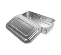 KOMBIUDA Plateau Acier Inoxydable avec Couvercle Perforé ou Plein Boîte de pour Instruments Chirurgicaux Ergonomique et Polyvalent pour et Hôpitaux