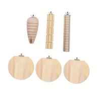 KOMBIUDA Plateforme Bois pour Hamster avec Pédales Échelle et Plateforme de Saut Escalade pour Petits Animaux comme Cochons et Chinchillas Accessoire Ludique et Dentition