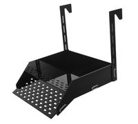 KOMBIUDA Plateforme Suspendue en Acrylique Noir Grand Format pour Tortues Aquatiques avec Rampe Antidérapante, Pierre de Repos pour Aquarium 1 CM D’Épaisseur, pour Reptiles et Zone de