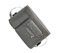 KOMBIUDA Pochette Multifonction Imperméable pour Poussette Bébé, Organiseur Gris Compartiments Séparés, Rangement Biberon et Lingettes, Paquet Suspendu Pratique pour Parents Voyageurs