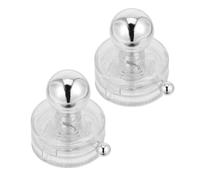 KOMBIUDA Poignée à Ventouse Transparente 2 Pièces, Forte Adhérence sans Perçage, Compatible Réfrigérateur, Porte, Fenêtre et Armoire, Poignée Portable et Étanche pour Remplacement