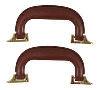 KOMBIUDA Poignée de Rechange pour Valise et Boîte à Outils, Plastique Robuste, Couleur Café, Lot de 2 Set de Pièces, Anses de Paquet à Main DIY, Compatible Bagages Voyage et Paquet