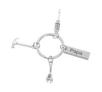 KOMBIUDA Porte Clés Papa Outil Acier Inoxydable Fête des Pères Marteau Tournevis Clé et Original pour Bricoleur
