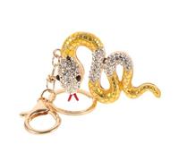 KOMBIUDA Porte-clés Serpent Métallique Élégant pour Sac à Main et Clés de Voiture Accessoire Chic et Porte Clef Mignon Zodiac Snake Keychain Feng Shui Chanceux