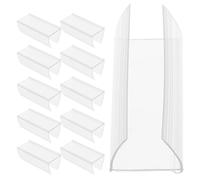 KOMBIUDA Porte-étiquette de prix clips transparents 30pcs en PVC réutilisables pour indexation de rayons de bureau 6.00X2.50X2.20 cm
