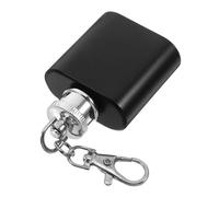 KOMBIUDA Pot De Vin Portable En Acier Inoxydable Porte-clés Flasque Avec Flacon De Whisky En Acier Inoxydable Mini Flacon Pour Une Utilisation En Plein Air Cantine En Noir
