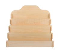 KOMBIUDA Présentoir à Cartes de Vœux en Bois Brut, Rangement Spacieux | Plywood de Tilleul, Assemblage sans Outil, pour Brochures et Cartes, Comptoir Caisse, Foires Artisanales