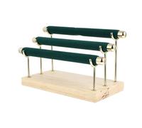 KOMBIUDA Présentoir Anneaux Bois Stable et Portable pour Bijoux Organiseur Anneaux et Colliers Élégant pour Maison et Boutique