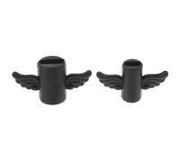 KOMBIUDA Protection pour Câble de Charge USB 2Pcs en PVC Forme Aile Cartoon, Économiseur de Câble Noir 4X4X2Cm pour Vie Quotidienne Protège Casse et Usure