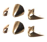 KOMBIUDA Protège-talons en Métal Or Élégant et Délicat pour Chaussures à Talons Hauts Embouts Pointus Protection et Décoration Raffinée, Lot de 3 Paires