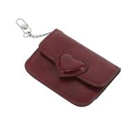 KOMBIUDA PU Card Holder Wallet for Women with Chic Heart Buckle Soft PU Material Dual Card Slots Lightweight and Stylish for Daily Shopping and Travel