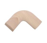 KOMBIUDA Raccord Coudé en Bois Massif D'hévéa 45x75 pour Main Courante D'escalier, Connecteur D'angle Gauche, Pièce de Remplacement pour Rampe D'escalier, Fixation Sécurisée Bords Arrondis,