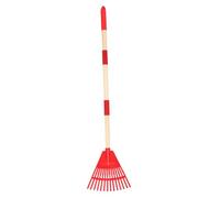 KOMBIUDA Râteau pour Garçon Fille Plastique Détachable avec Manche Bois Râteau de Jardin Ergonomique pour Ramassage Herbe et Débris Pelouses et Massifs Fleuris