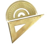 KOMBIUDA Règle Triangulaire de Précision en Laiton, 1 Set, Or