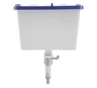 KOMBIUDA Réservoir D'eau Mural en Plastique 8l avec Robinet, Petit Modèle Carré 16 Lbs, Réservoir de Stockage pour Salon de Coiffure, Salle de Bain et Toilettes, Usage Mural, Facile