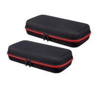 KOMBIUDA Sac de rangement pour microphone, étui de transport pour microphone, EVA noir, lot de 2, protection contre la poussière, rangement des petits accessoires, pour voyage