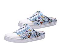 KOMBIUDA Sandales été Bleues Perforées Légères pour Femme Sandales de Plage Respirantes Semelle Antidérapante Pantoufles Décontractées