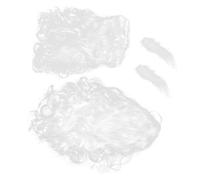 KOMBIUDA Santa Claus Costume Wig Set With Beard And Eyebrows Safe Material Santa Cosplay Props For Party And Celebration