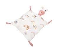 KOMBIUDA Serviette De Confort De En Coton Pur Serviette Lapin Couverture De Bébé Douce Couverture Garçons Et Filles Peluche Tricotée Hochet Au Crochet Doudou Pour Bébé Pur Coton Rose