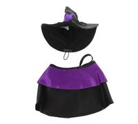 KOMBIUDA Set Costume Chien Halloween S Cape et Chapeau Sorcier pour Animaux Tenue Cosplay Confortable et Ajustable pour Chiens et Chats