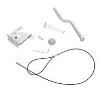 KOMBIUDA Set de Loquets et Charnières Acier Auto-fermants pour Portail Extérieur Kit Complet de Serrure et Ressorts pour Clôture de Jardin Terrasse et Sécurité de Cour