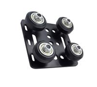 KOMBIUDA Set de Poulies pour Imprimante Aluminium Haute Résistance Platine Glissante Spéciale Compatible Profilés Roues Noires Résistantes à Usure