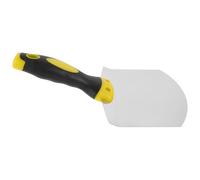 KOMBIUDA Spatule de Réparation Murale Acier Inoxydable Grattoir Semi-circulaire pour Enduit et Plâtre Outil pour Lissage et Nettoyage de Peinture
