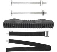 KOMBIUDA Stabilisateur d'Échelle Extensible en Aluminium Noir Coussinet Antidérapant Accessoires pour Échelle Droite et Télescopique Kit de Protection Vis et Bande de Fixation Usage