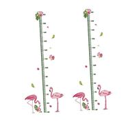 KOMBIUDA Sticker Mural de Taille Garçon et Filles Animaux Dessin Animé Pvc Imperméable Coloré, Décoration Chambre Bébé Créative, Autocollant Mesure Hauteur 2 Pièces