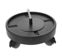 KOMBIUDA Support à roulettes Rond Plastique Noir, pour Pot de Fleurs | Déplacement Facile, Protège le Sol, pour Pots de Tailles Variées, Balcon et Jardin