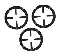 KOMBIUDA Support de Cuisinière à Gaz Antidérapant 3pcs en Acier Inoxydable Noir pour Équilibrer Petites Casseroles Maison et Café