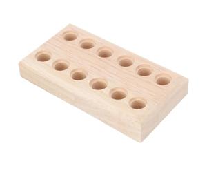 KOMBIUDA Support de Pinces en Bois à 12 Trous, Rangement Portable Beige | Organisateur pour Tenailles et Pinces, Six Emplacements, Usage Atelier ou Boutique, Léger et Facile à Transporter