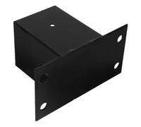 KOMBIUDA Support de Poteau en Fer Noir pour Boîte aux Lettres, Base Carrée Robuste pour Terrasse et Rambarde, Socle de Protection pour Poteau de Clôture - Usage Jardin, Maison et Ferme,