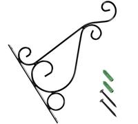 KOMBIUDA Support Mural Crochet Simple et Pratique et Robuste Antirouille en Fer Noir pour Plantes Suspendues, pour Décoration Intérieure et Patio pour Pots de Fleurs