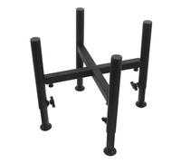 KOMBIUDA Support pour Gamelle de Chien Réglable 16-26 Cm en Acier Inoxydable Noir, Porte-gamelle Antidérapant Surélevé pour Grandes Races, Fourniture pour Animaux de Compagnie, Mangeoire