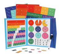KOMBIUDA Tableau Magnétique de Fractions Éducatif Outil Apprentissage Portable pour Mathématiques pour École à et Salle de Classe Surface Effaçable à Sec pour Pratique Illimitée