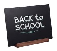 KOMBIUDA Tabletop Chalkboard Sign With Walnut Wood Stand Upright Slanted Small Display Board For Cafes Restaurants Events Creative Message And Menu Writing