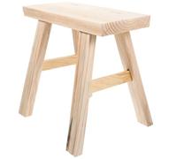 KOMBIUDA Tabouret en Bois Massif 24x15x22 Cm Antidérapant, Petit Siège Multifonction pour Salle de Bain et Support à Plantes D'intérieur, Marchepied Stable pour Garçon et Filles et Usage
