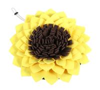 KOMBIUDA Tapis Renifleur pour Chiens Forme de Tournesol Tapis Entraînement Lent pour Mâcher et Stimuler Intelligence Antidérapant pour du Stress et Mastication