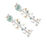 KOMBIUDA Toise Murale Animal Forêt 30x60 Cm Pour Garçon Et Filles, Autocollant Pvc Coloré Solide, Tableau De Croissance Chambre Bébé, Pack 2 Pièces