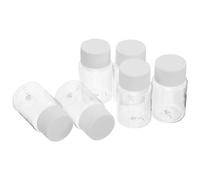KOMBIUDA Transparent flacons échantillons en plastique avec bouchons, 6pcs 30ml, bonne étanchéité, récipient portable pour la maison et le voyage