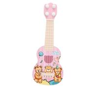 KOMBIUDA Ukulélé pour Garçon et Filles 26 Cm Petit Ours, Instrument à Cordes en Plastique Robuste, Musical Éducatif pour Tout-Petit, Guitare de Simulation pour Apprentissage et Fête