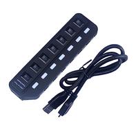 KOMBIUDA USB Hub Concentrateur Extension Haute Ports pour Ordinateur Portable Adaptateur de Données avec Chargement Intelligentcouleur de Câble Aléatoire Couleur Aléatoire